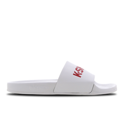 Men Flip-Flops and Sandals - K-Swiss K-Slide - White-White-Red