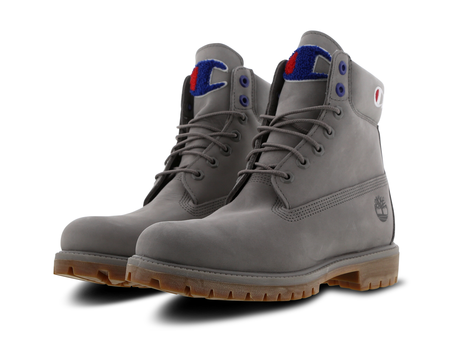 timberland x champion grey boots