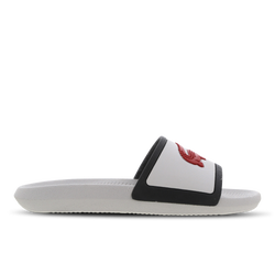 Uomo Flip-Flops and Sandals - Lacoste Croco Slide Tri3 - White-Blue-Red