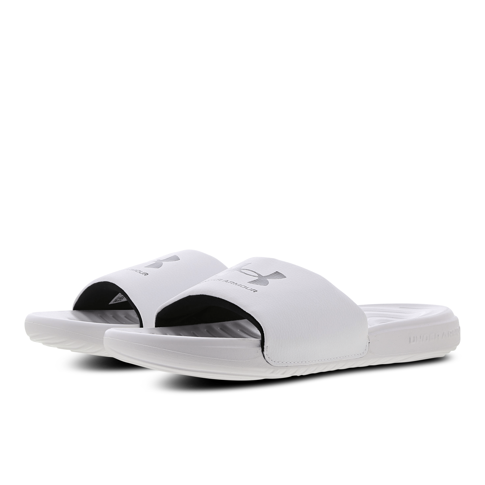 under armour white flip flops