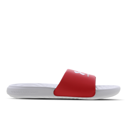 Men Flip-Flops and Sandals - Under Armour Ansa Slide - Grey-Grey-Red