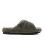 Burnt Olive-Burnt Olive- E- UGG M FLUFF SLIDE BROKEN LOGO FUR  BRNT LV
