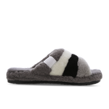 Dark Grey-Multi - E- UGG M FLUFF SLIDE BROKEN LOGO FUR  DRK GR/MLT