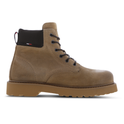 Men Boots - Tommy Jeans Short Lace Up Boot - Cracked Earth-Cracked Earth