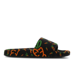 Men Flip-Flops and Sandals - Carrots Slides - Black-Orange-Green