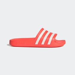 Damen Flip-Flops and Sandals - adidas Adilette Aqua Slides - Solar Red-Cloud White-Solar Red