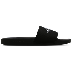 Herren Flip-Flops and Sandals - Calvin Klein Slide Monogram Co - Black-Bright White