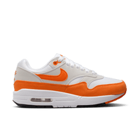 Nike Air Max 1 sneakers in gray and safety orange