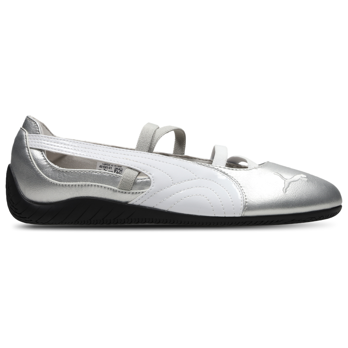 Baskets Puma Speedcat Ballet argentées, vue de profil