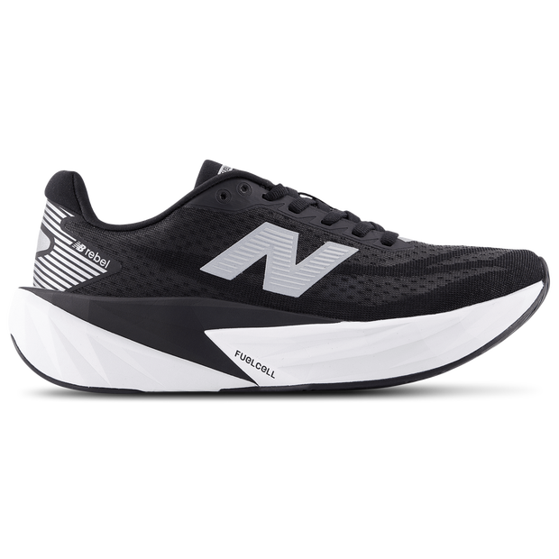 New Balance Women's FuelCell Rebel v5 Running Shoes - Black/White/Grey - WFCXLK5