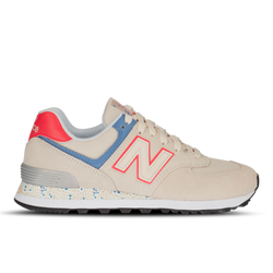 Women Shoes - New Balance 574 - White-Orange-Blue