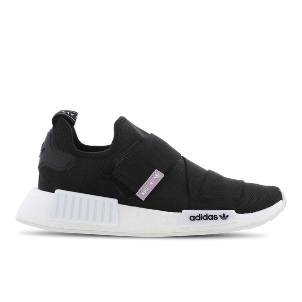 adidas Originals NMD R1 Laceless - Women's Running Shoes - Black / Black / White - GW5698
