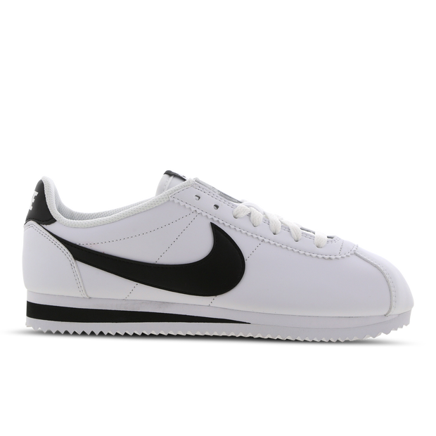 Nike Wmns Classic Cortez Leather - Gr. 38.5 White / Black - White - 807471-101