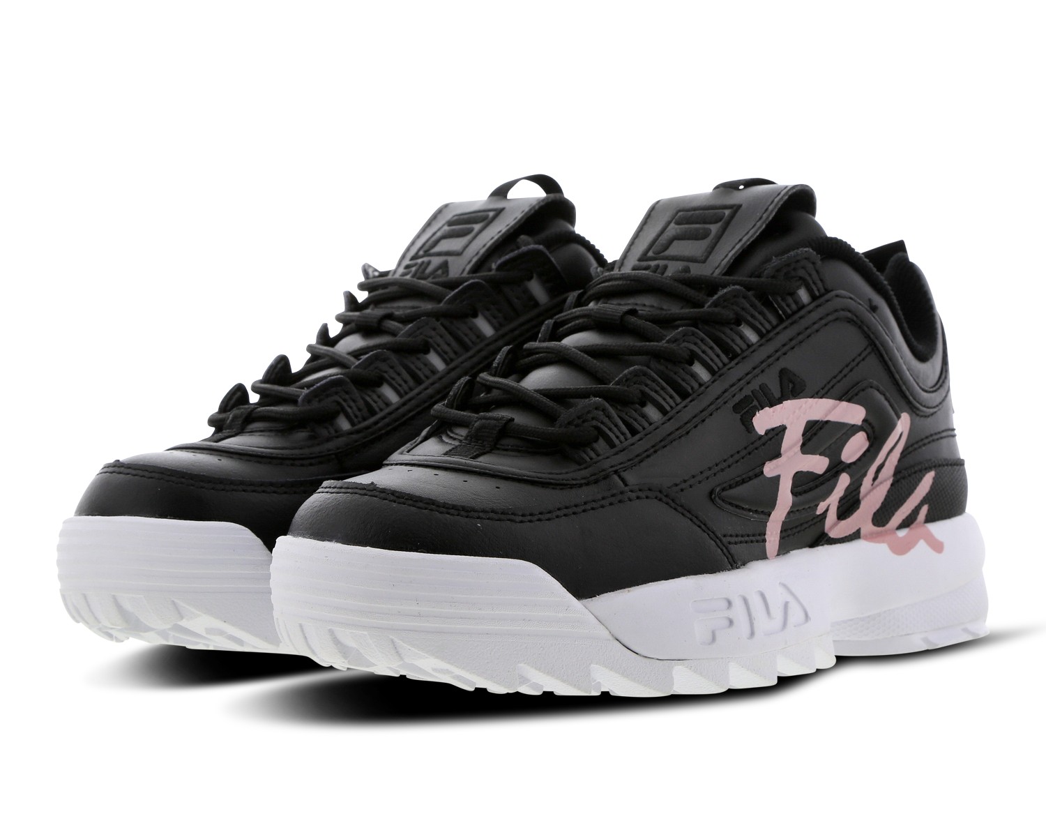 fila disruptor script pink