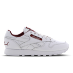 White-White-Burgundy- C+RBK CL LTHR SCRIPTED WHITE/BURGUNDY