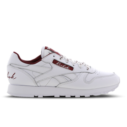 Mujer Zapatillas - Reebok Classic Leather Scripted - White-White-Burgundy