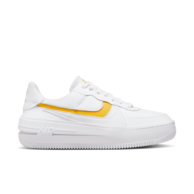 Nike Womens Air Force 1 PLT.AF.ORM Yellow Ochre Skate Shoes DJ9946-102 - DJ9946-102