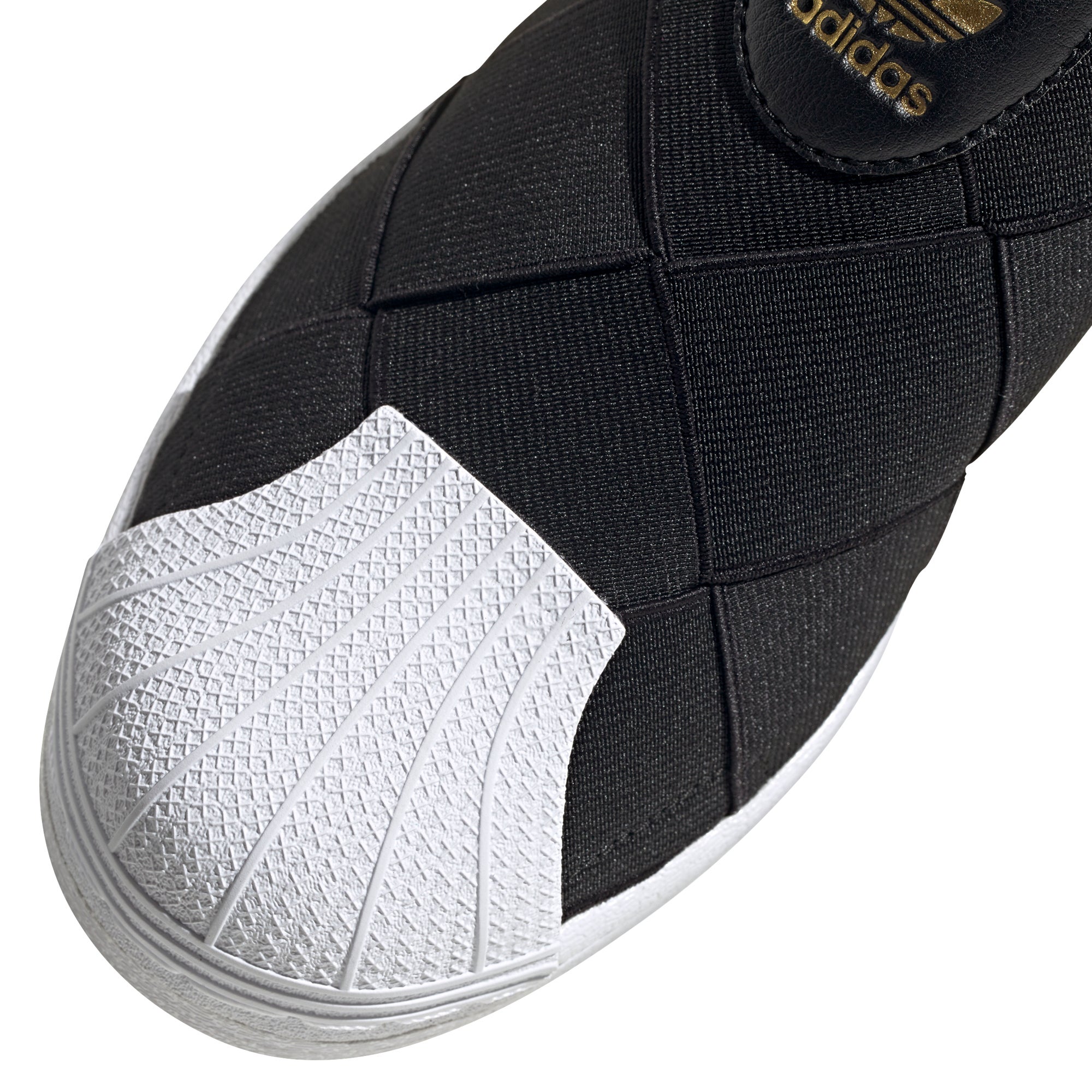 adidas superstar slip on womens black and white