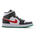 Jordan 1 Mid - Women Shoes Black-University Red-Lucid Green