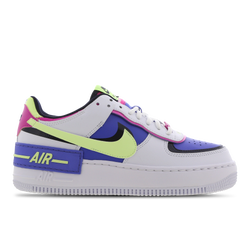 Women Shoes - Nike Air Force 1 Shadow - White-Barely Volt-Sapphire