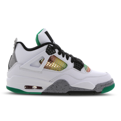 Women Shoes - Jordan 4 Retro - White-Black-University Red