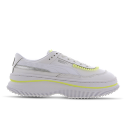 Women Shoes - Puma Deva - White-Sunny Lime-Silver