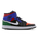 Jordan 1 Mid - Women Shoes Black-University Red-Pine Green