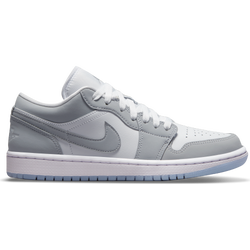 Women Shoes - Jordan 1 Low - White-Wolf Grey-Aluminum