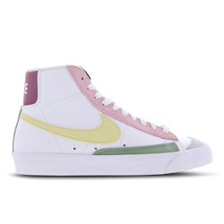 Women Shoes - Nike Blazer Mid - White-Lemon Drop Yellow-Regal Pink