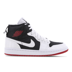 Women Shoes - Jordan 1 Mid - Black-White-Gym Red