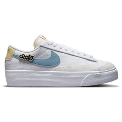 Women Shoes - Nike Blazer Platform - White-Boarder Blue-Pink Oxford