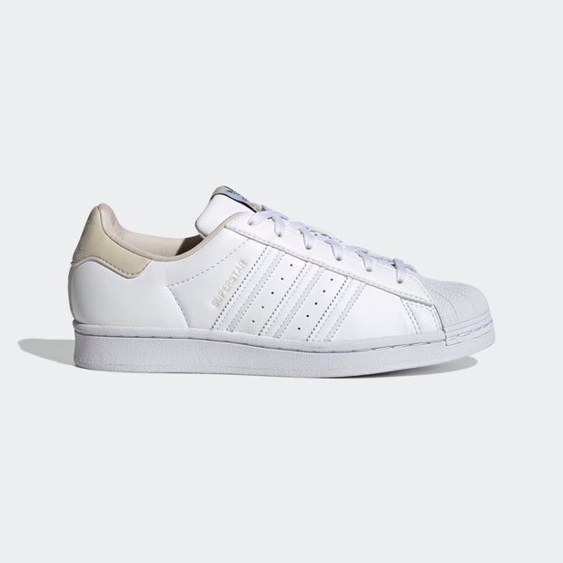 Adidas Women's Superstar Vegan W Sneakers in White/Clear Brown - GZ3477