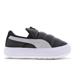 Women Shoes - Puma Suede Mayu Slip On - Puma Black-Puma White-Harbor Mist