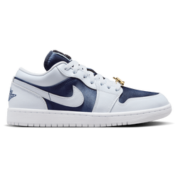 Women Shoes - Jordan 1 Low SE - Football Grey-Midnight Navy