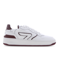 Women Shoes - HUB Smash - White-Burgundy-White