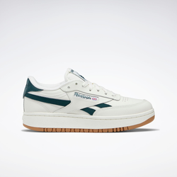 Women Shoes - Reebok Club C Double Revenge - Chalk-Forest Green-Brown