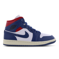 Femme Chaussures - Jordan 1 Mid - White-French Blue-Gym Red