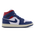 Jordan 1 Mid - Femme Chaussures White-French Blue-Gym Red
