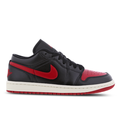 Women Shoes - Jordan 1 Low - Black-Gym Red-Sail