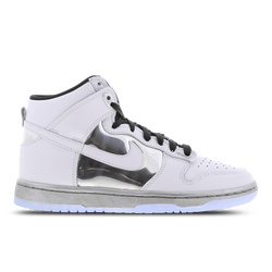 Women Shoes - Nike Dunk High - White-White-Mtlc Silver
