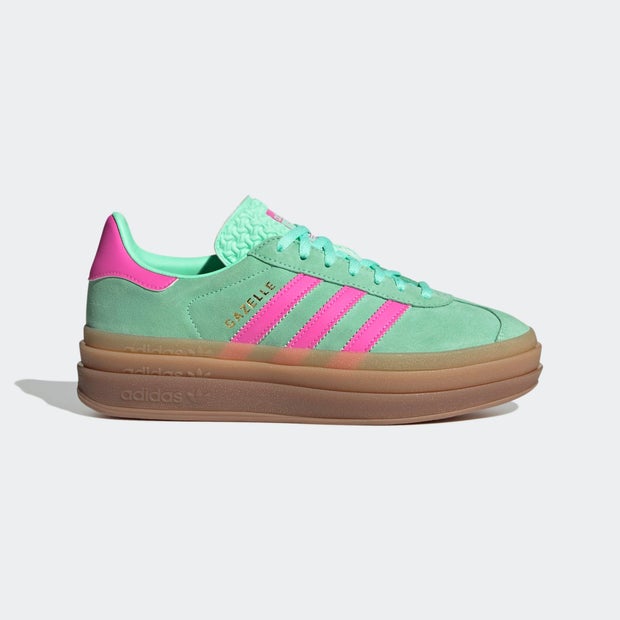 Zapatilla adidas Gazelle Bold verde y rosa - H06125
