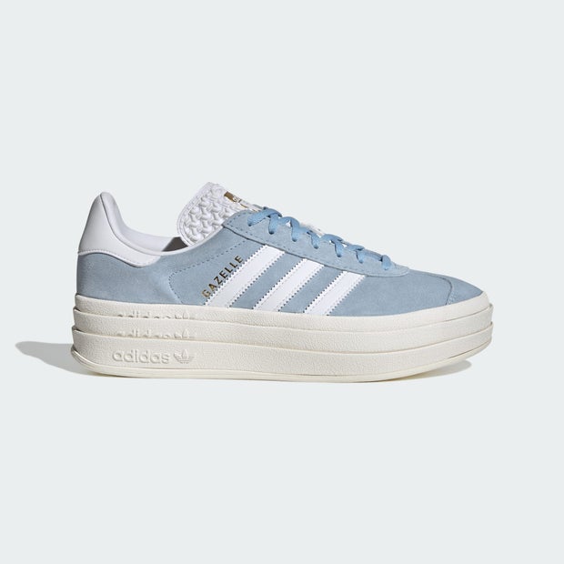 Adidas Women's Gazelle Bold W Sneakers in Clear Sky/White/Gold Met - ID6991