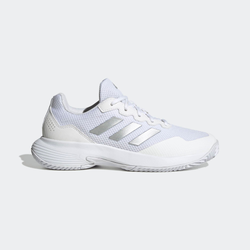 Damen Schuhe - adidas Gamecourt 2.0 Tennis - Cloud White-Silver Metallic-Cloud White