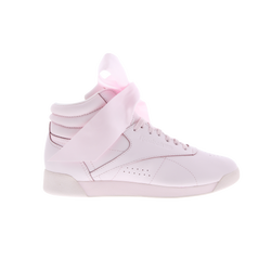Women Shoes - Reebok Freestyle Hi Satin Bow - Porcelain Pink-Porcelain Pink-Porcelain Pink