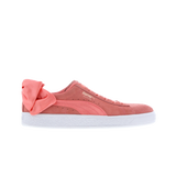 Shell Pink-Shell Pink-White - C-PMA SUEDE BOW PEACH/WHT