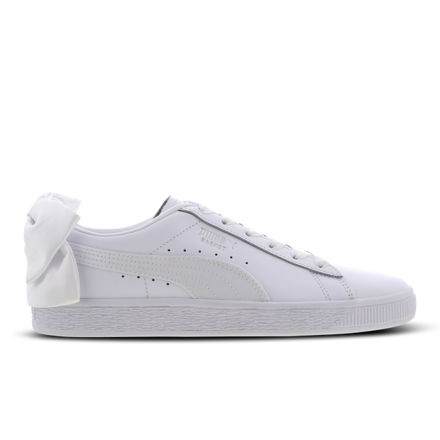 Puma Basket Bow Dames Schoenen White Leer