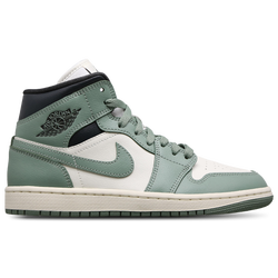 Femme Chaussures - Jordan 1 Mid - Grey-White-White