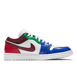 Women Shoes - Jordan 1 Low - White-Dark Beetroot-Hyper Royal