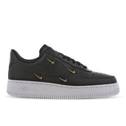 Women Shoes - Nike Air Force 1 - Black-Metallic Gold-Hyper Royal