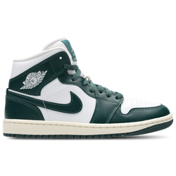 Women Shoes - Jordan 1 Mid - White-Oxidized Green-Sail